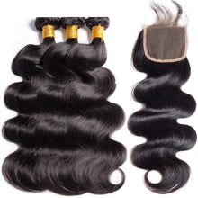 Load image into Gallery viewer, BE 3 Bundle Deal &quot;Body Wave/ Closure&quot; - Beautiful Essence Luxury Hair Collection