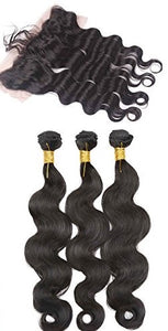 BE 3 Bundle Deal "Body Wave/Frontal" - Beautiful Essence Luxury Hair Collection