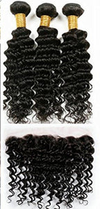 BE 3 Bundle Deal "Deep Wave/Frontal" - Beautiful Essence Luxury Hair Collection