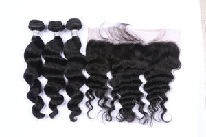 BE 3 Bundle Deal "Exotic/Deep Loose Wave/Frontal" - Beautiful Essence Luxury Hair Collection