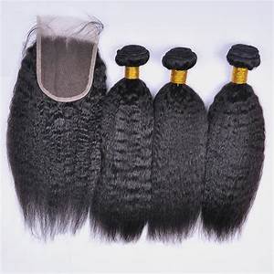 BE 3 Bundle Deal "Kinky Straight/Closure" - Beautiful Essence Luxury Hair Collection