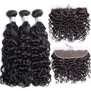 BE 3 Bundle Deal "Water Wave/Frontal" - Beautiful Essence Luxury Hair Collection